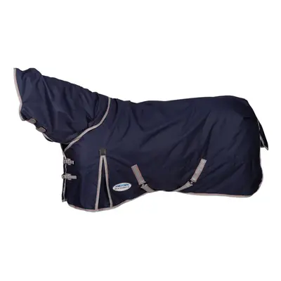 (5' 9", Navy/Silver/Red) Weatherbeeta Comfitec Essential Detachable Neck Midweight 220g Horse Ru