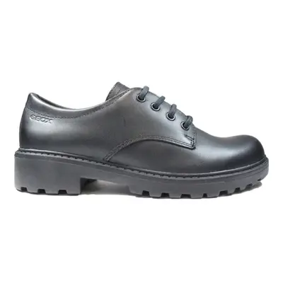 (7 (Adults')) Casey | Black Leather | Girls School Shoes