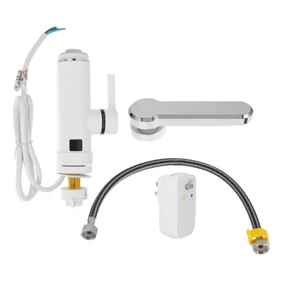 (White) 3300W 3s Fast Faucet Heater Degree Rotation Electric Tap Instant Hot Water