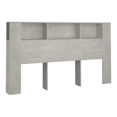 (concrete grey) vidaXL Headboard Cabinet Bedroom Bookcase Backboard Bed Header Storage Cabinet