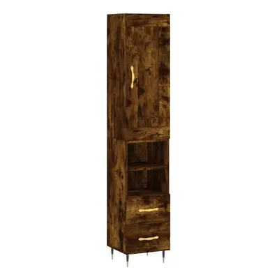 (smoked oak, drawers shelves) vidaXL Highboard Sideboard Storage Cabinet Home Side Cabinet Engin