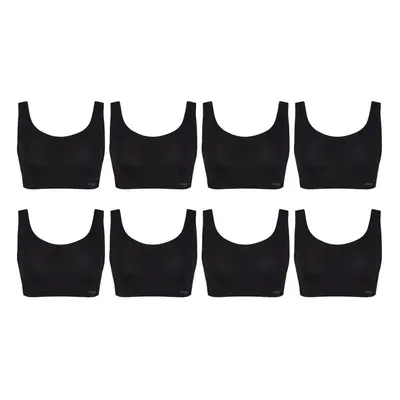 (S) Pack Sloggi Zero Feel Invisible Comfort Womens Padded Bras Crop Top Black Bulk