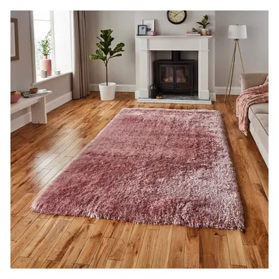 (80x150cm) Polar PL95 Rugs in Rose Modern Thick Hand Tufted Shaggy Deep Soft Mats