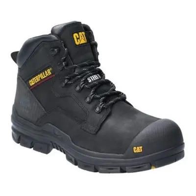 (12 UK, Black) Caterpillar Mens Bearing Lace Up Safety Boot