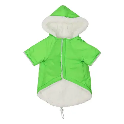 (Green, M) Adjustable Windproof Warm Dog Clothes Close-fitting Design Upgrade Polyester Taffeta 