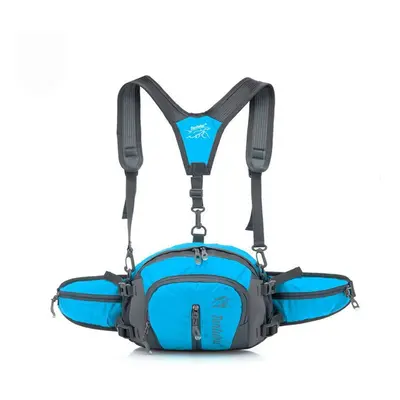 (Blue) 5-in-1 Cycling Waist Bag Multi-function Breathable Bike Backpack Camping Climbing Running