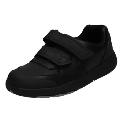 (Black, UK 7.5 Infant) Boys Clarks Smart Formal School Shoes Rex Pace - F Fit