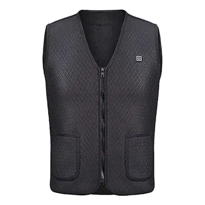 (3XL) Heating Gear Areas Electric Thermal Vest Jacket Outdoor Winter Warm USB Charging