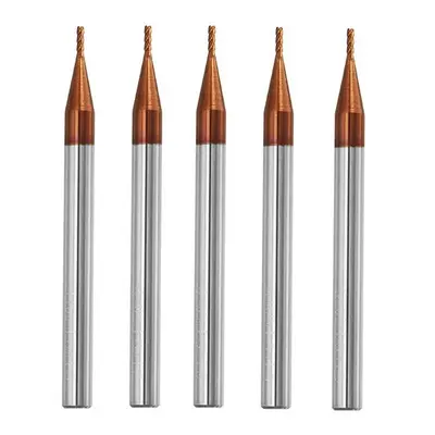 5pcs 1mm Flutes Tungsten Carbide End Mill Cutter HRC55 AlTiN Coating End Mill Cutter