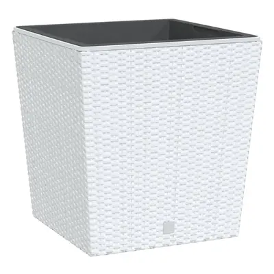 (white, l) vidaXL Planter Raised Bed with Removable Inner Anthracite / L PP Rattan