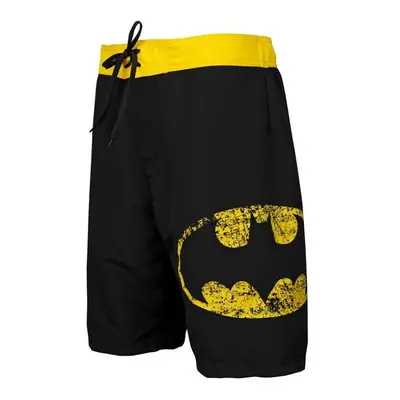 Batman 803487-medium Batman Symbol Board Shorts, Heather Black - Medium