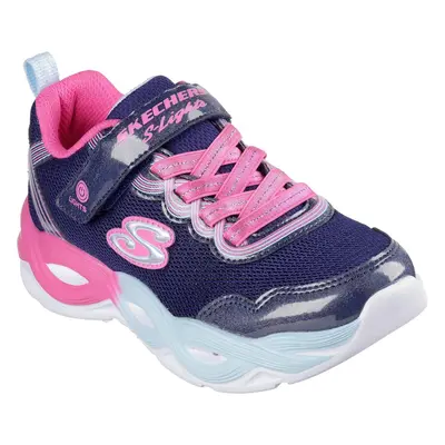 (3 UK, Navy/Multicoloured) Skechers Girls S-Lights Twisty Glow Trainers