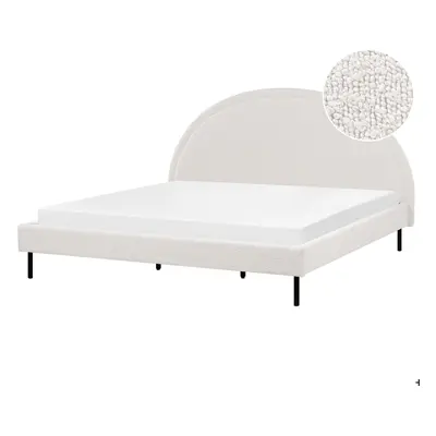 Bed Boucle MARGUT x cm (EU Super King) White