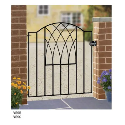 (880mm GAP X 942mm High) Abbey Low Bow Top Metal Garden Gate 942mm High