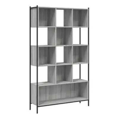 (grey sonoma) vidaXL Bookcase Bookshelf Storage Cabinet Shelving Brown Oak Engineered Wood