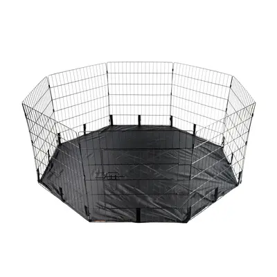 KCT Medium Wire Pet Play Pen With Base/Cover for Dogs & Puppies Indoor/Outdoor Enclosure