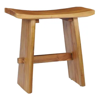 vidaXL Solid Teak Wood Stool Rustic Charm Home Furniture Hallway Wooden Stool