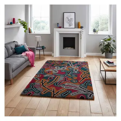 (A641 Dark Multi, x cm) Berber Nordic Scandi Tribal Shaggy Rugs Abstract Small Large 4cm Thick P