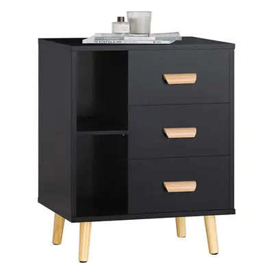 SoBuy FBT95-SCH,Bedside Table with Drawers, Side Table End Table