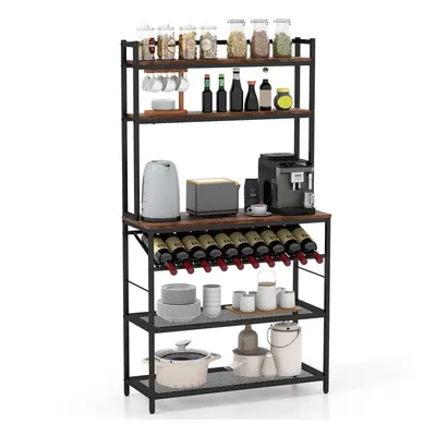 6-Tier Kitchen Baker Rack Industrial Storage Shelf Microwave Stand Freestanding