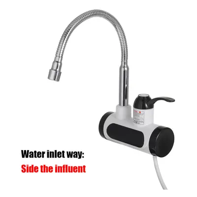 (Side the influent) 3000W Electric Faucet Tap Instant Hot Water Digital Heater Home Bathroom Kit