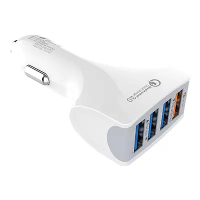 (White) Quick Car Charger With USB Port