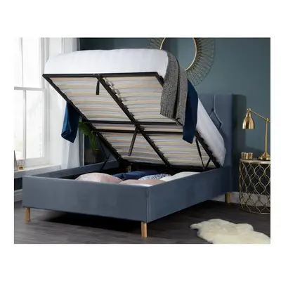 Luxton Double Ottoman Bed-Grey