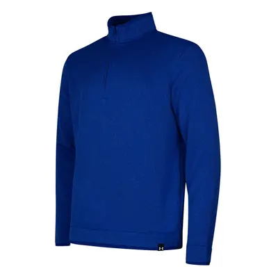 (L, Royal Blue) Under Armour Mens Quarter Zip Fleece Top