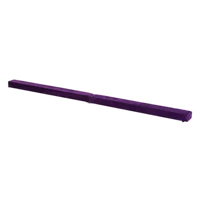 HOMCOM Balance Beam Trainer Fold Performance Gymnastics Suede Purple 2.4M Home