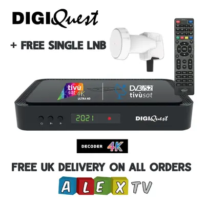 Digiquest Q90 4K UHD with Activated Italian Tivusat Card OFFER WITH FREE LNB