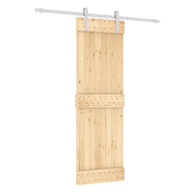 vidaXL Sliding Door Barn Door with Hardware Set Interior Door Solid Wood Pine