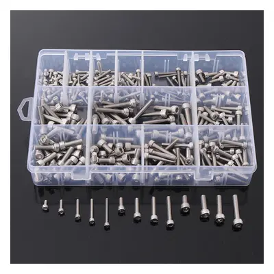 M3SSH2 M3/M4/M5 A2 Stainless Steel Hex Allen Socket Cap Screws Bolts Assorted Kit 270Pcs