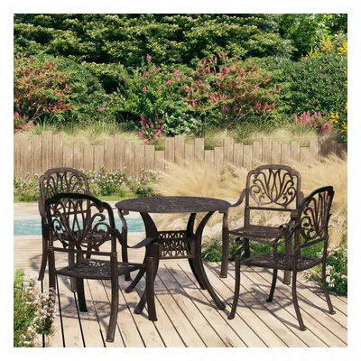 5 Piece Bistro Set Cast Aluminium Bronze