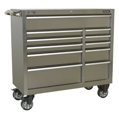 1055 x x 1050mm Drawer Portable Tool Chest STAINLESS STEEL Mobile Storage