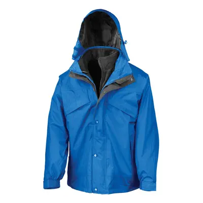 (XL, Royal Blue/Black) Result Mens Fleece Lined in Waterproof Jacket