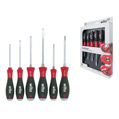 Wiha 530ZK6 SoftFinish Flat Head/Pozidriv Screwdriver Set, Piece