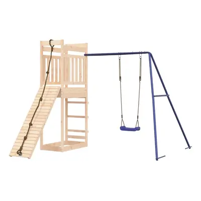 (solid pinewood) vidaXL Outdoor Playset Playhouse Play Tower Playground Set Solid Wood Pine