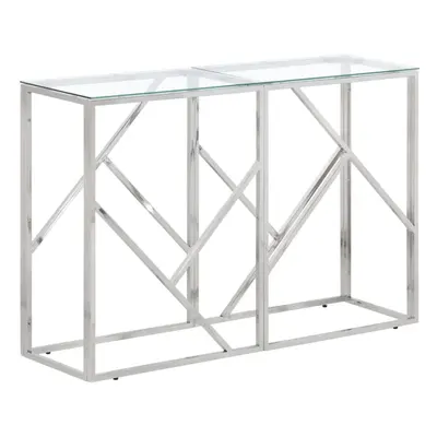 (silver, glass) vidaXL Console Table Hallway Accent End Coffee Table Centre Tea Side Table