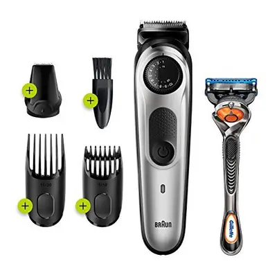 Braun - - BT5260 - Beard and Hair Trimmer, Length Adjustments, Black/Metallic Silver