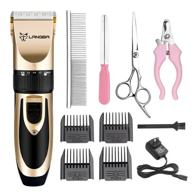 (US Plug) Electric Hair Clippers Scissors&Shears Shaver Trimmer Grooming Cordless Cat Dog Hair T