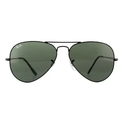 Ray-Ban Sunglasses Aviator Metal II RB3689 Black Green