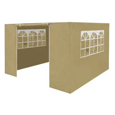 Premium Gazebo/Marquee Side Walls/Doors/Windows, Fits x 3m Models - Beige - DG146