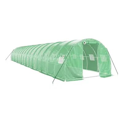 (green, x x m) vidaXL Greenhouse Plant House with Steel Frame Polytunnel Greenhouse White