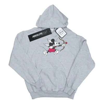 (S, Sports Grey) Disney Mens Mickey Mouse Love Cherub Hoodie