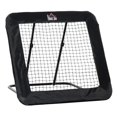 HOMCOM Football Training Net, Target Goal W/ Adjustable Angles - Black