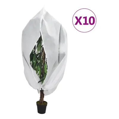 (white, 1.55 x 1.55 m/ pcs) vidaXL Plant Fleece Covers with Zip Outdoor Garden Frost Protection 