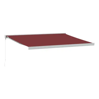 (burgundy and white, x cm) vidaXL Manual Cassette Awning Retractable Window Canopy Shade Patio A