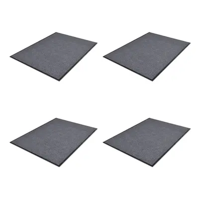 vidaXL 4x PVC Door Mats Indoor Use Non-skid Safety Mat Grey Front Door Mat