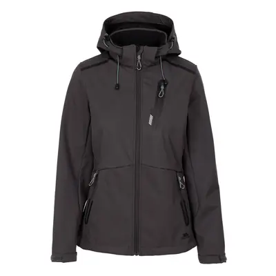 (14, Dark Grey) Trespass Womens Jacket With Zip Off Hood Neman