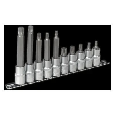 Spline Socket Bit Set 10pc 1/2"Sq Drive